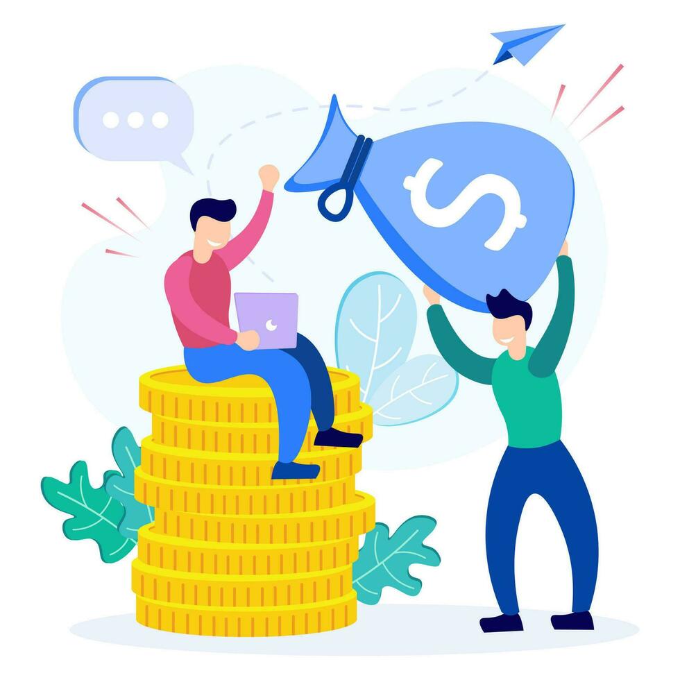 Illustration vector graphic cartoon character of business partner