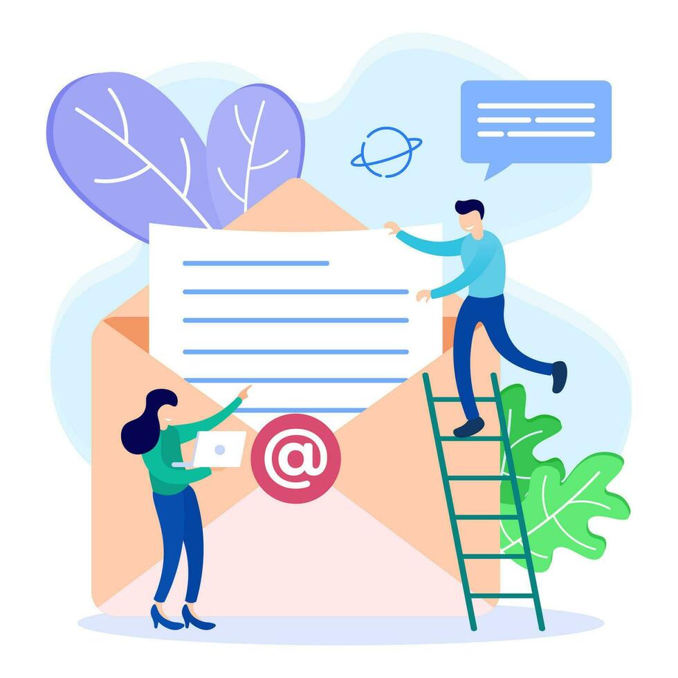 Illustration vector graphic cartoon character of email services