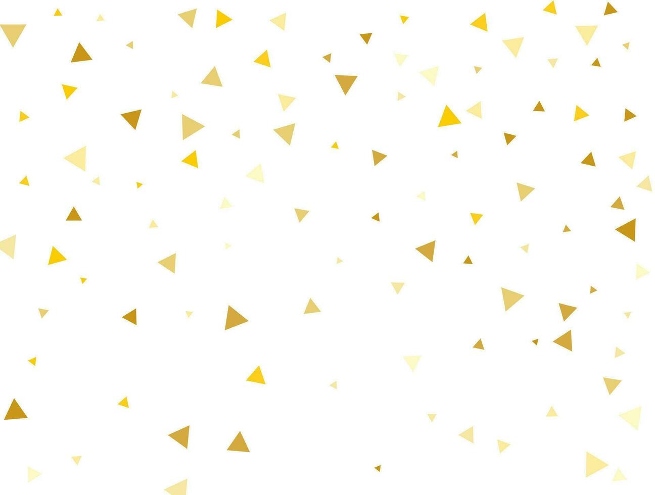 Golden Triangular Confetti. Vector illustration