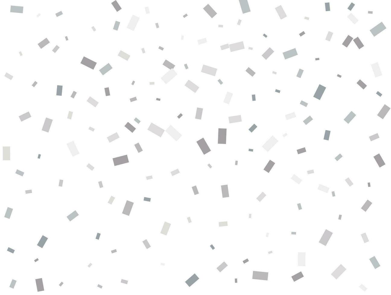 Modern Light silver Rectangular glitter confetti background. White festive texture vector