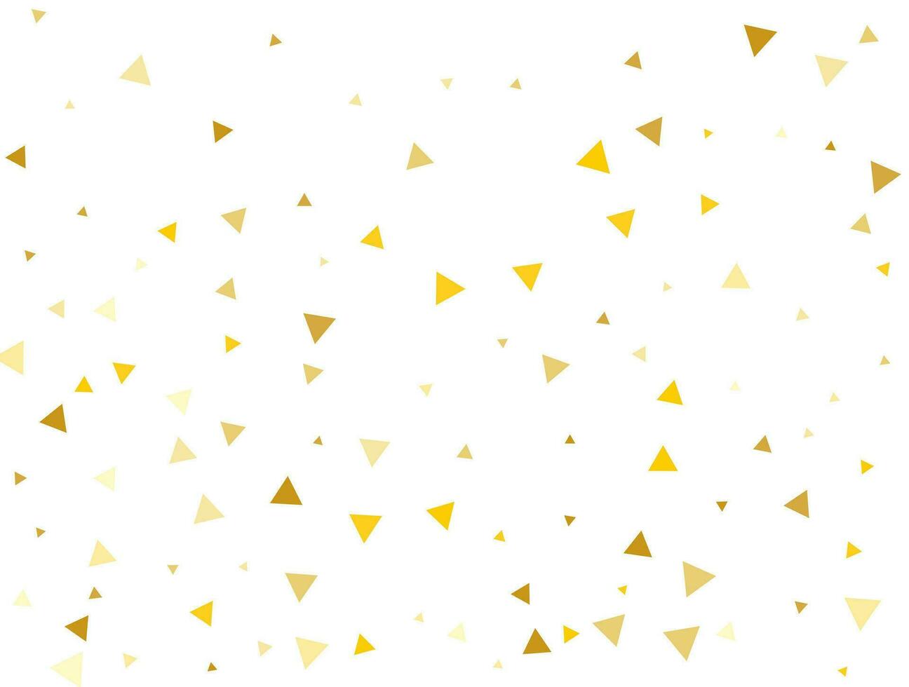 Golden Triangular Confetti. Vector illustration