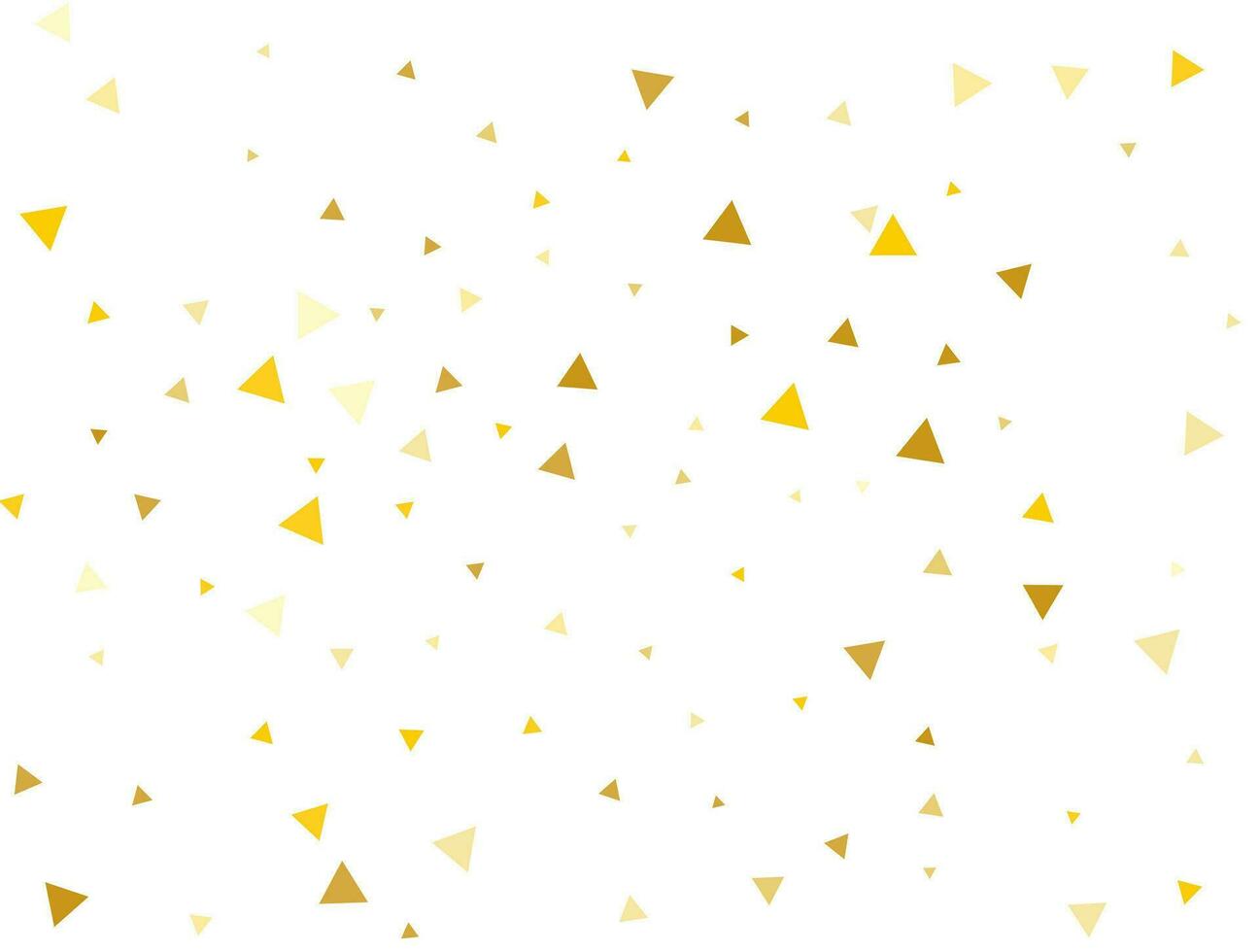 Golden Triangular Confetti. Vector illustration