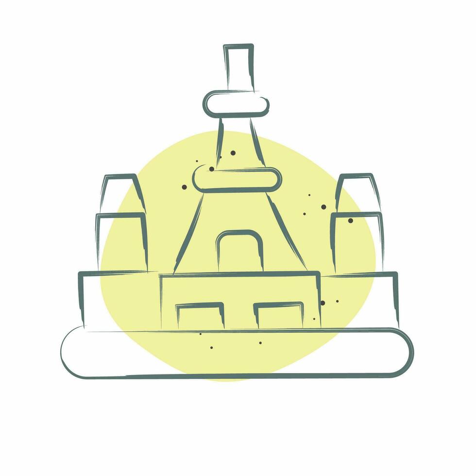 Icon Tokyo. related to Capital symbol. Color Spot Style. simple design editable. simple illustration vector