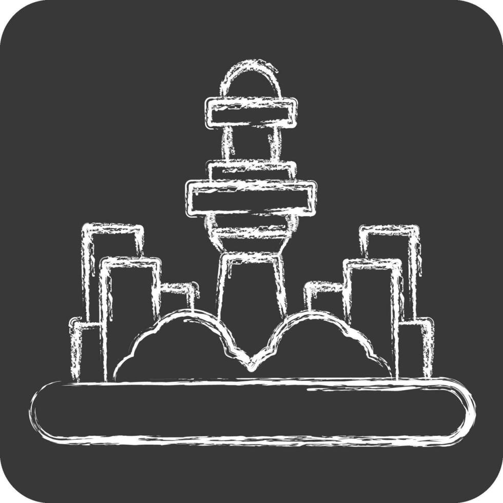 Icon Kuala Lumpur. related to Capital symbol. chalk Style. simple design editable. simple illustration vector