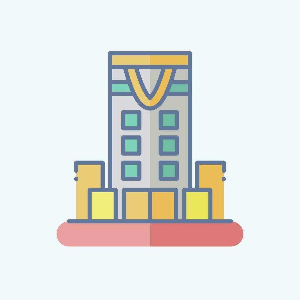 Icon Riyadh. related to Capital symbol. doodle style. simple design editable. simple illustration vector