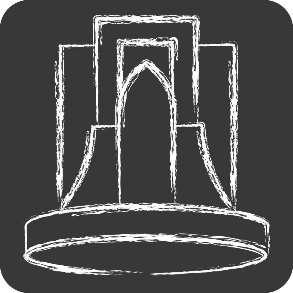 Icon Tehran. related to Capital symbol. chalk Style. simple design editable. simple illustration vector