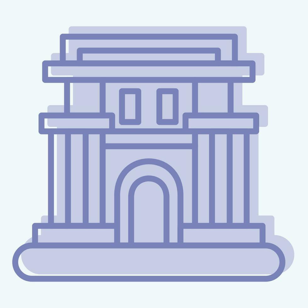 Icon Pyongyang. related to Capital symbol. two tone style. simple design editable. simple illustration vector