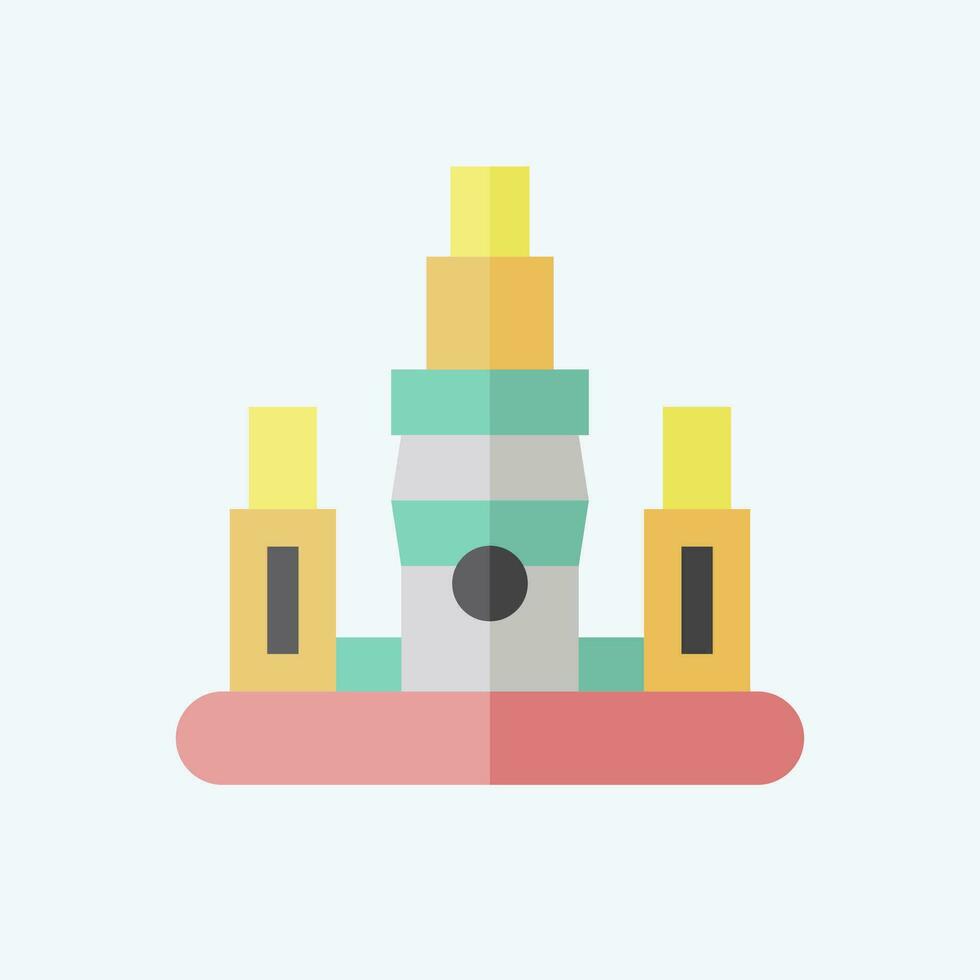 Icon Taipei. related to Capital symbol. flat style. simple design editable. simple illustration vector