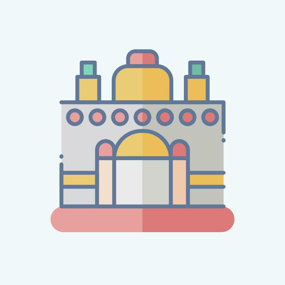 Icon Vientiane. related to Capital symbol. doodle style. simple design editable. simple illustration vector