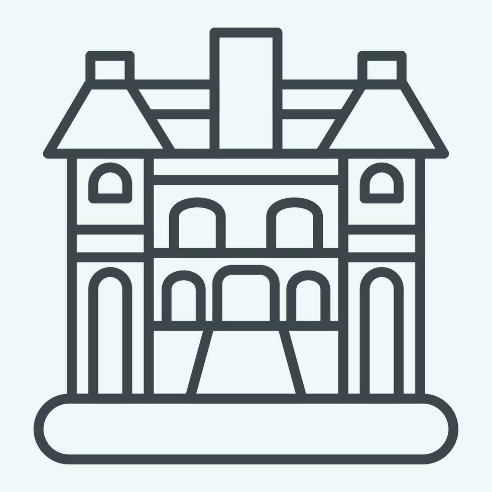 Icon Hanoi. related to Capital symbol. line style. simple design editable. simple illustration vector