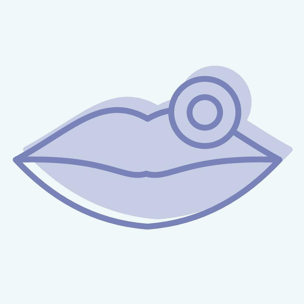 Icon Lip. related to Body Ache symbol. two tone style. simple design editable. simple illustration vector