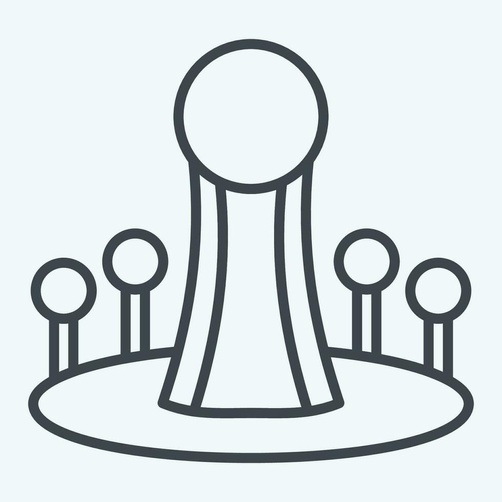 Icon Astana. related to Capital symbol. line style. simple design editable. simple illustration vector