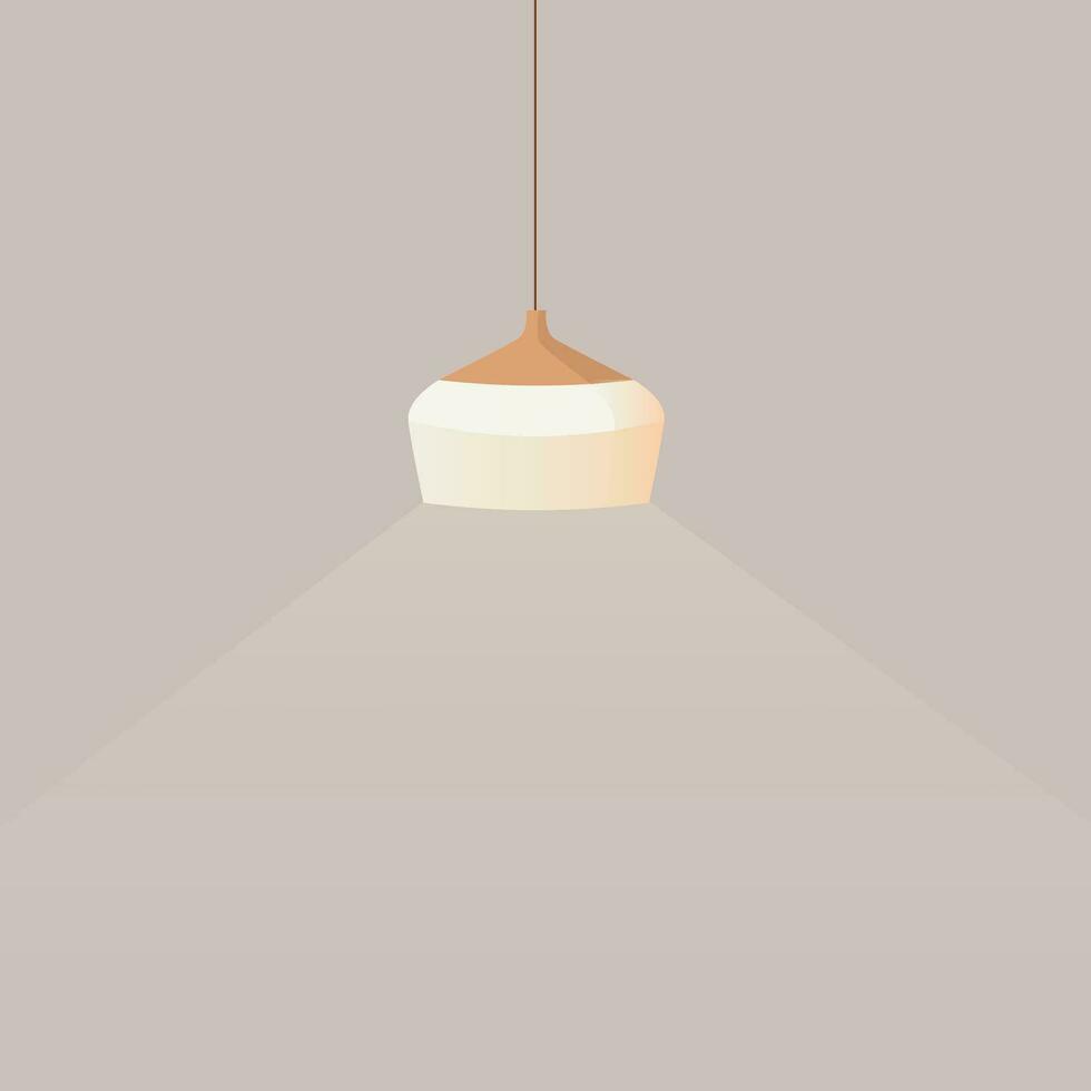 Vector a modern ceiling lamp in a cartoon style an element of a modern interior vector illustration