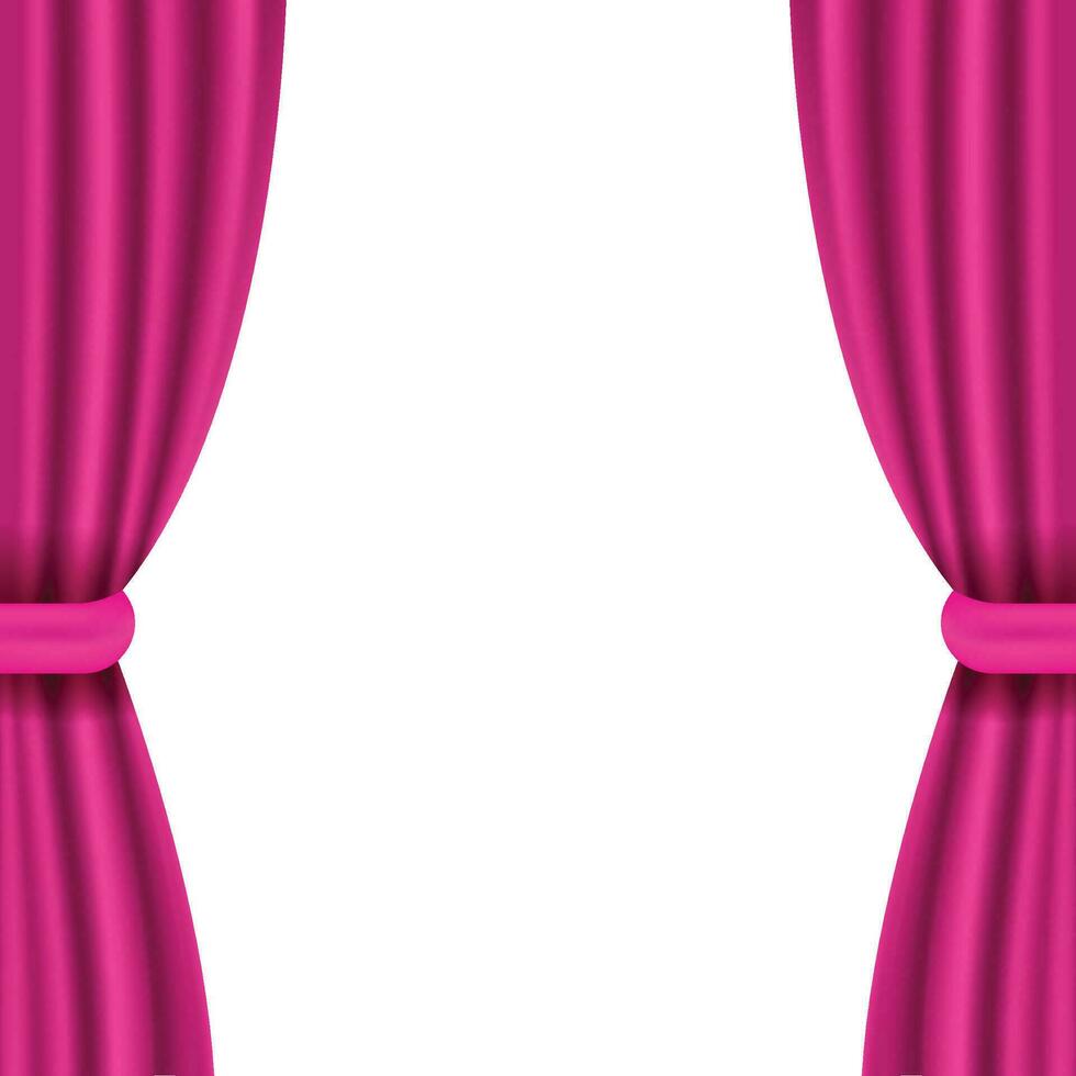 vector realista rosado cortina antecedentes