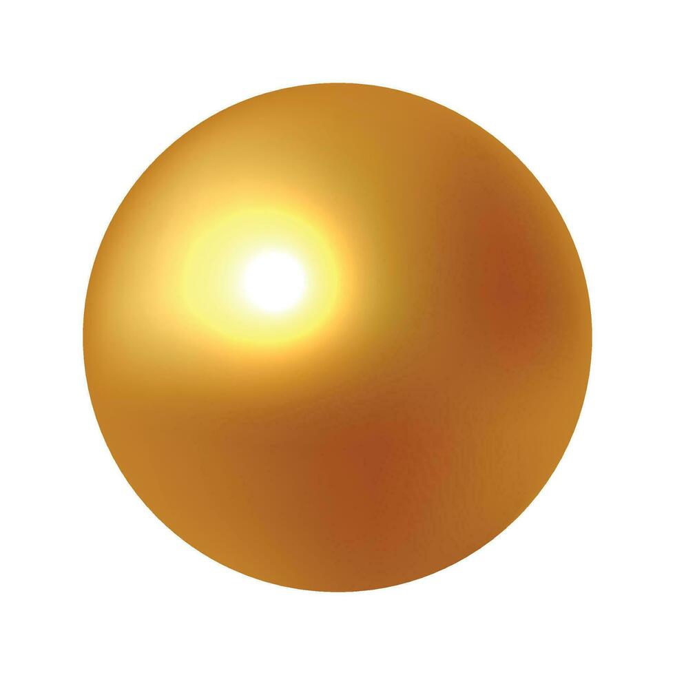 Vector golden sphere on white background