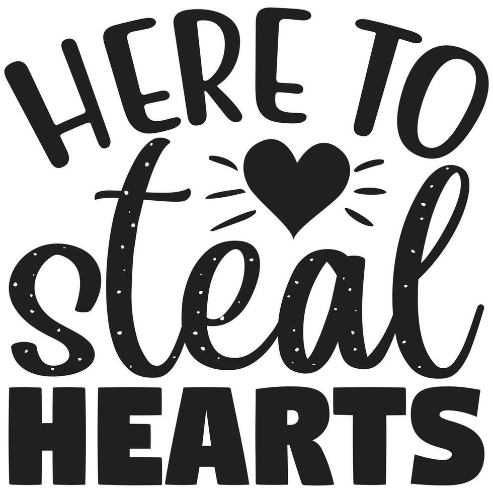 here to steal hearts vector