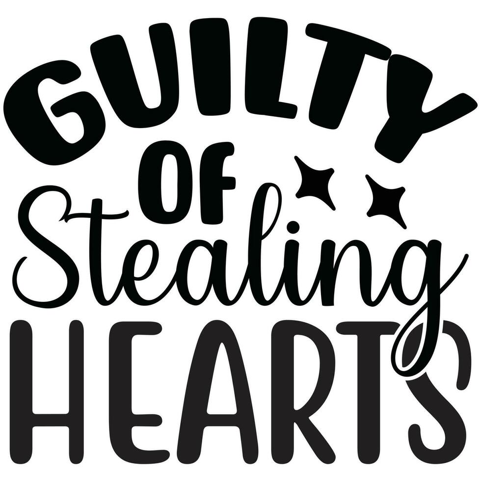 guilty of stealing hearts vector