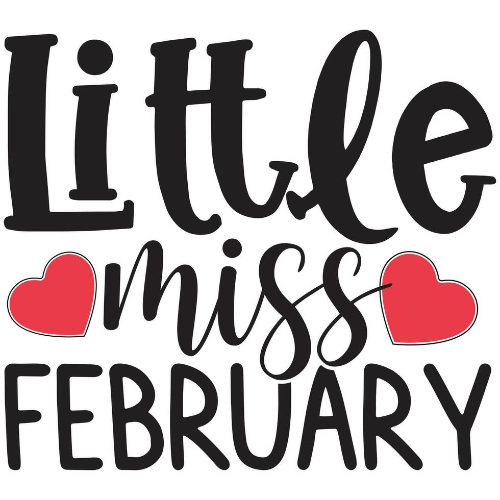 little miss february vector