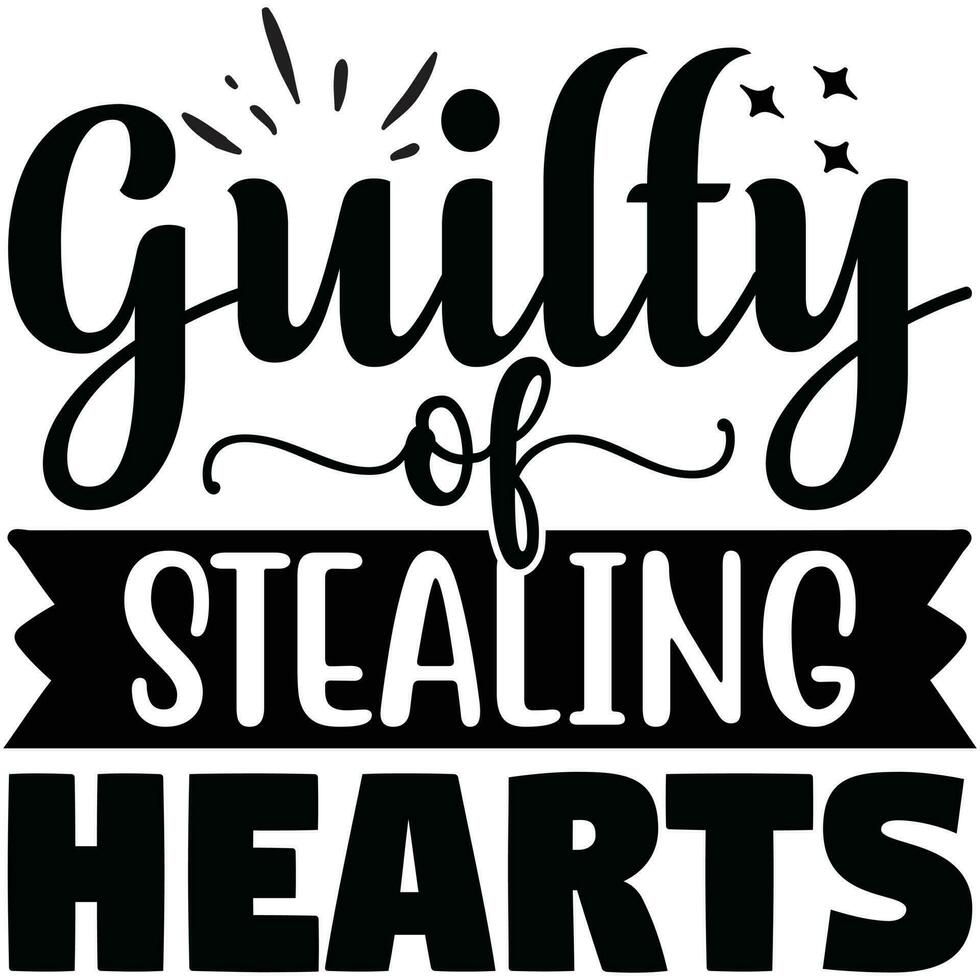 guilty of stealing hearts vector
