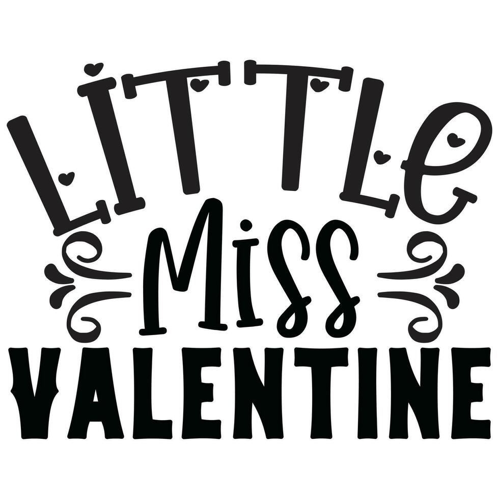 little miss valentine vector