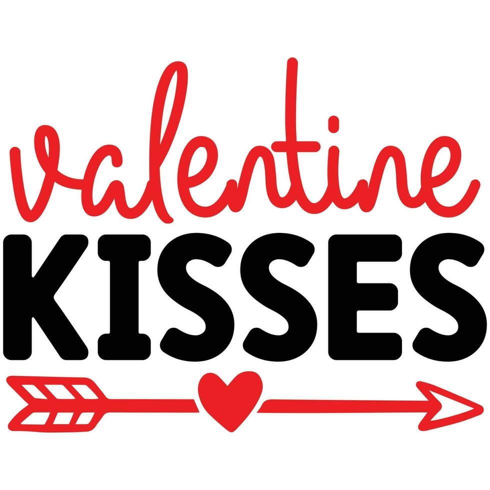 valentine kisses design vector
