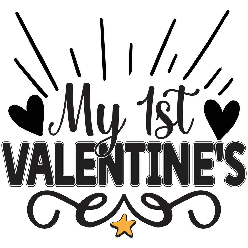 my 1st valentine's vector