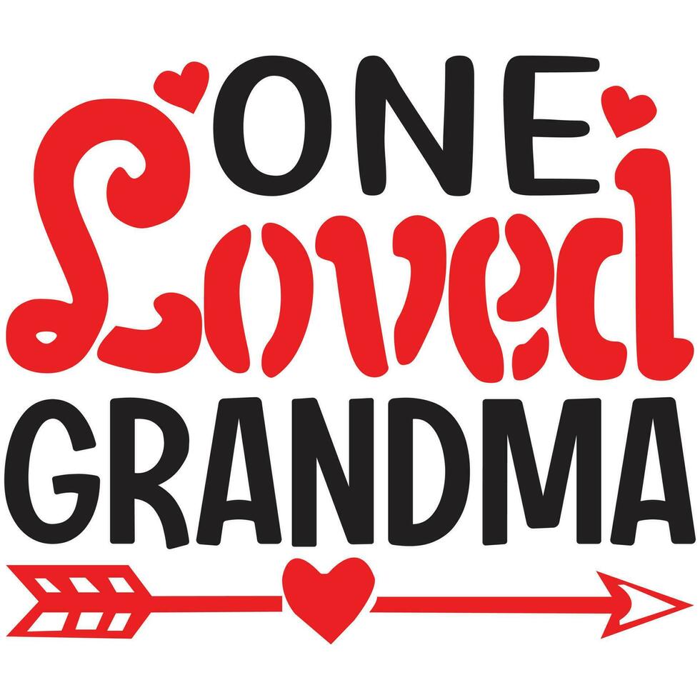 one loved grandma vector