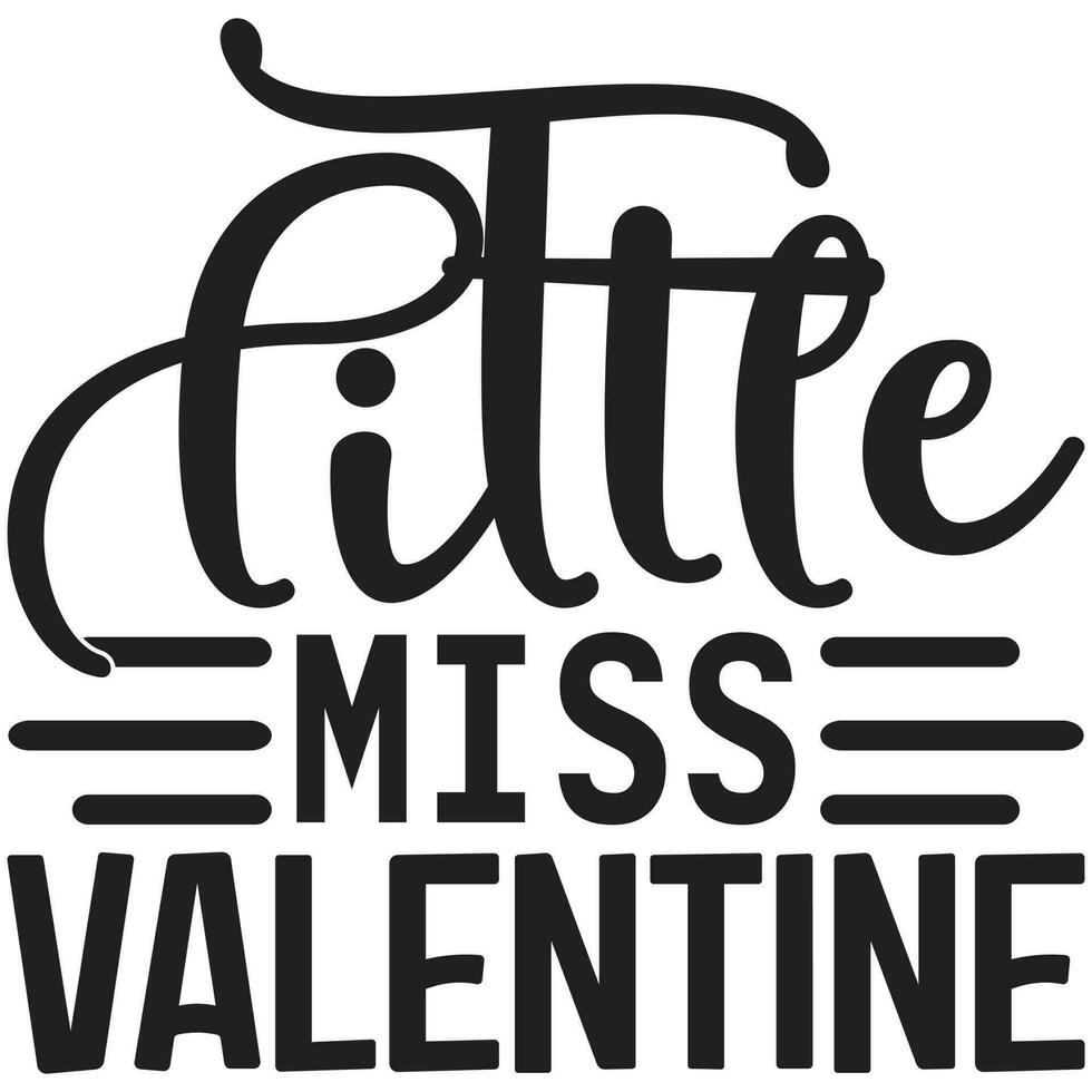 little miss valentine vector