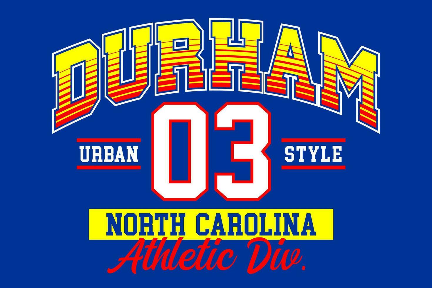 Durham norte carolina antiguo, para impresión en t camisas etc. vector