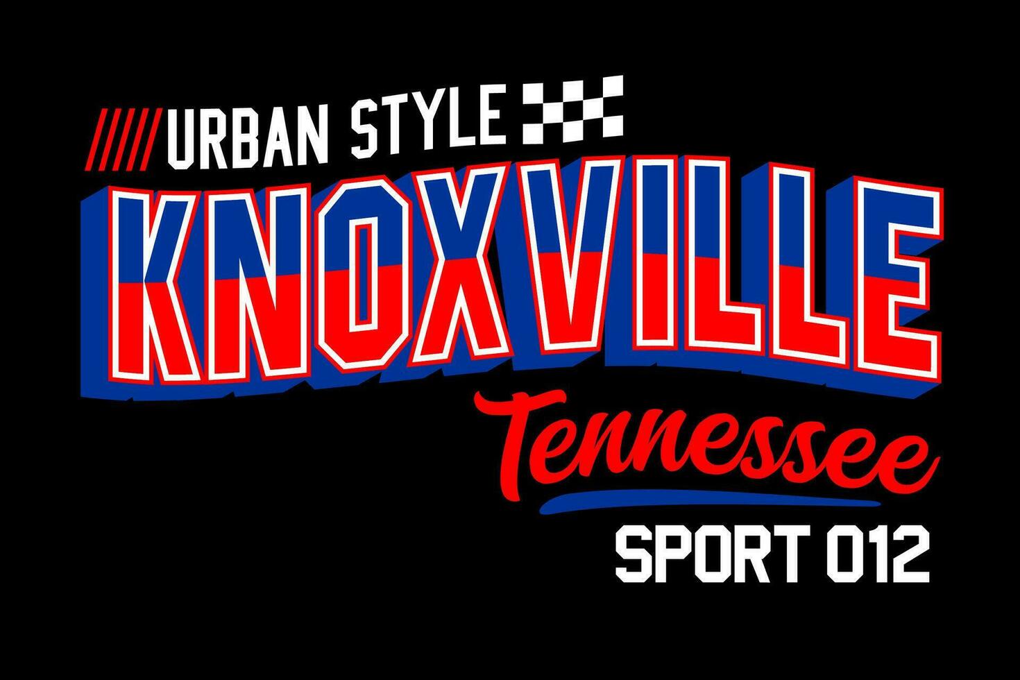 Knoxville Tennessee vintage college, for print on t shirts etc. vector