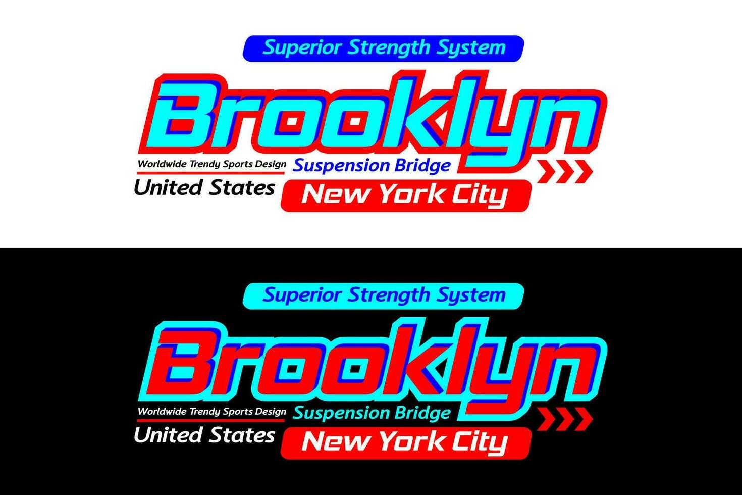 Brooklyn urban sports design, for print on t shirts etc. vector