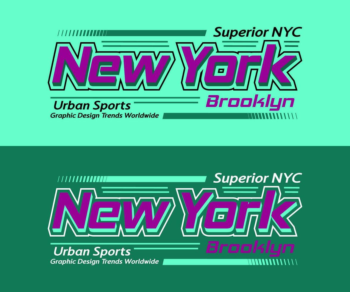 nuevo York ciudad carreras tipografía, para impresión en t camisas etc. vector