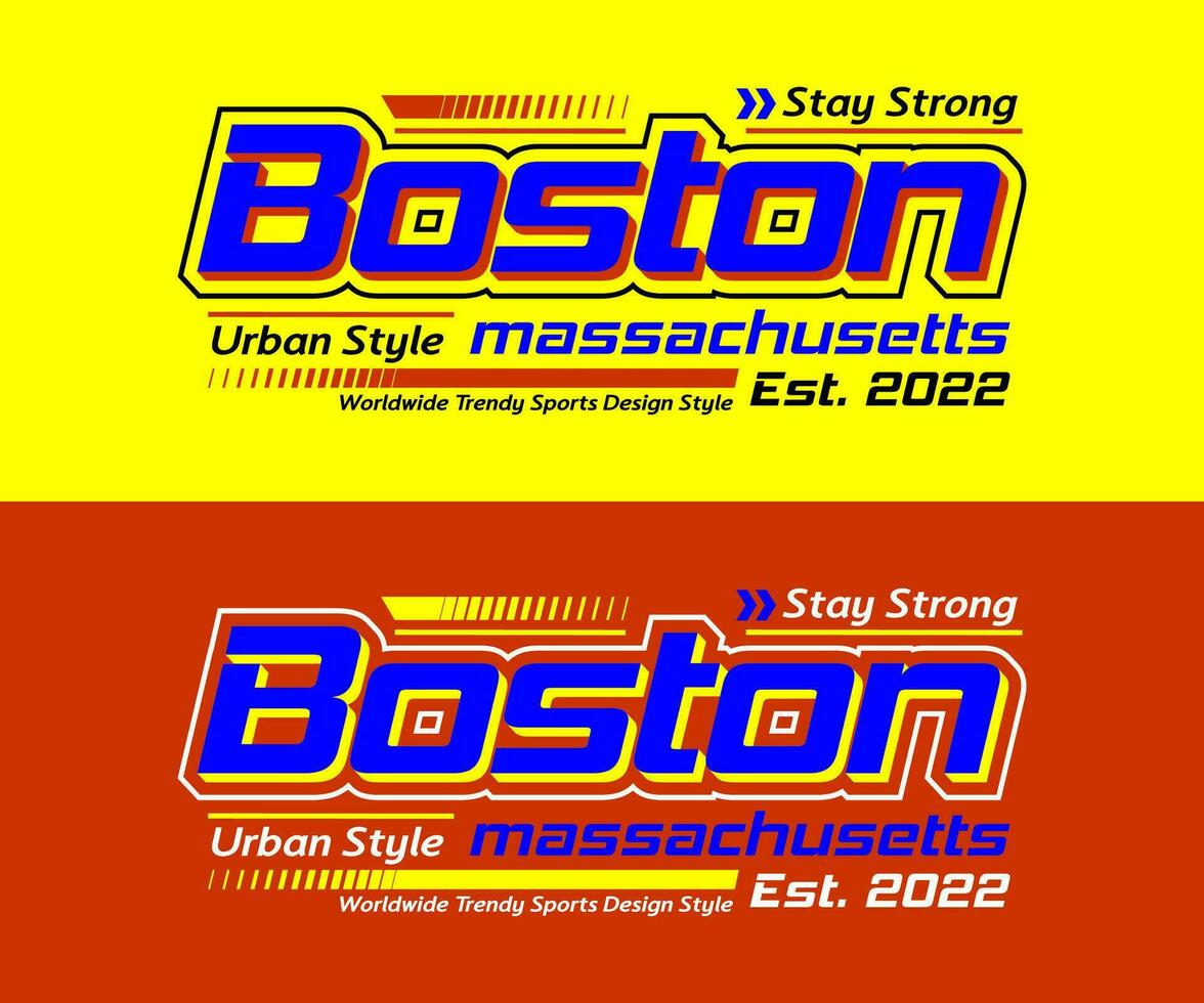 bostón Massachusetts ciudad carreras tipografía, para impresión en t camisas etc. vector