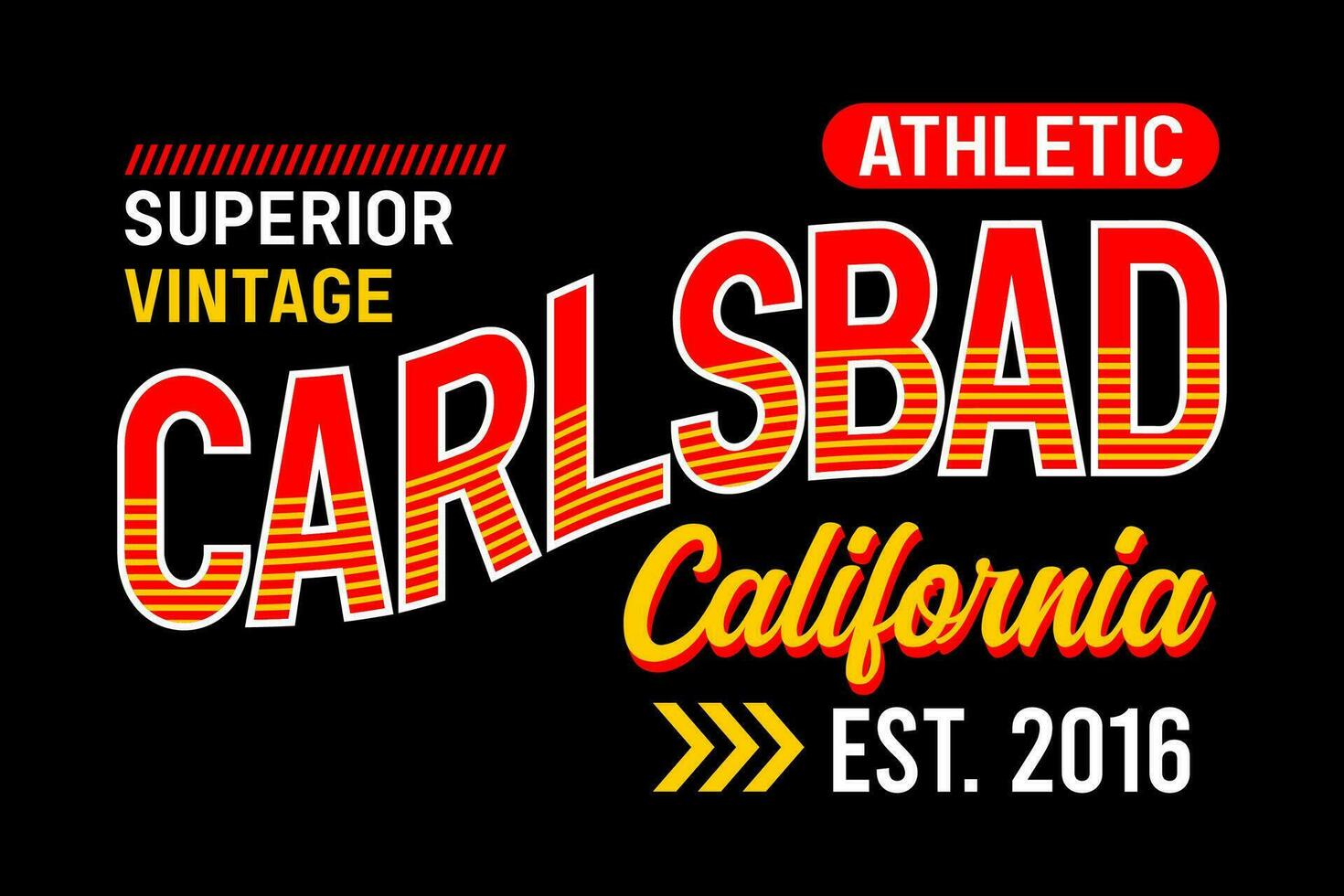 Carlsbad California vintage college, for print on t shirts etc. vector