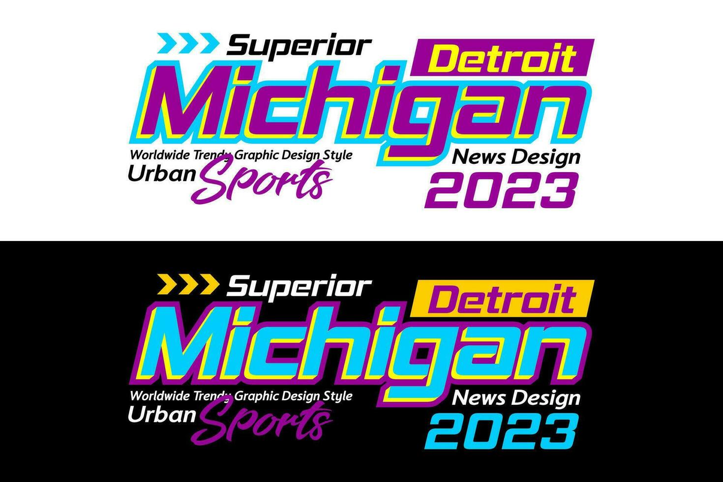 Michigan urbano Deportes diseño, para impresión en t camisas etc. vector