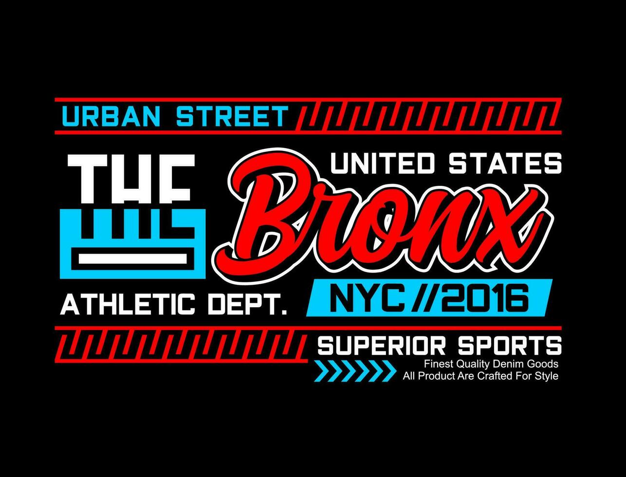 Bronx typography design, for t-shirt, posters, labels, etc. vector