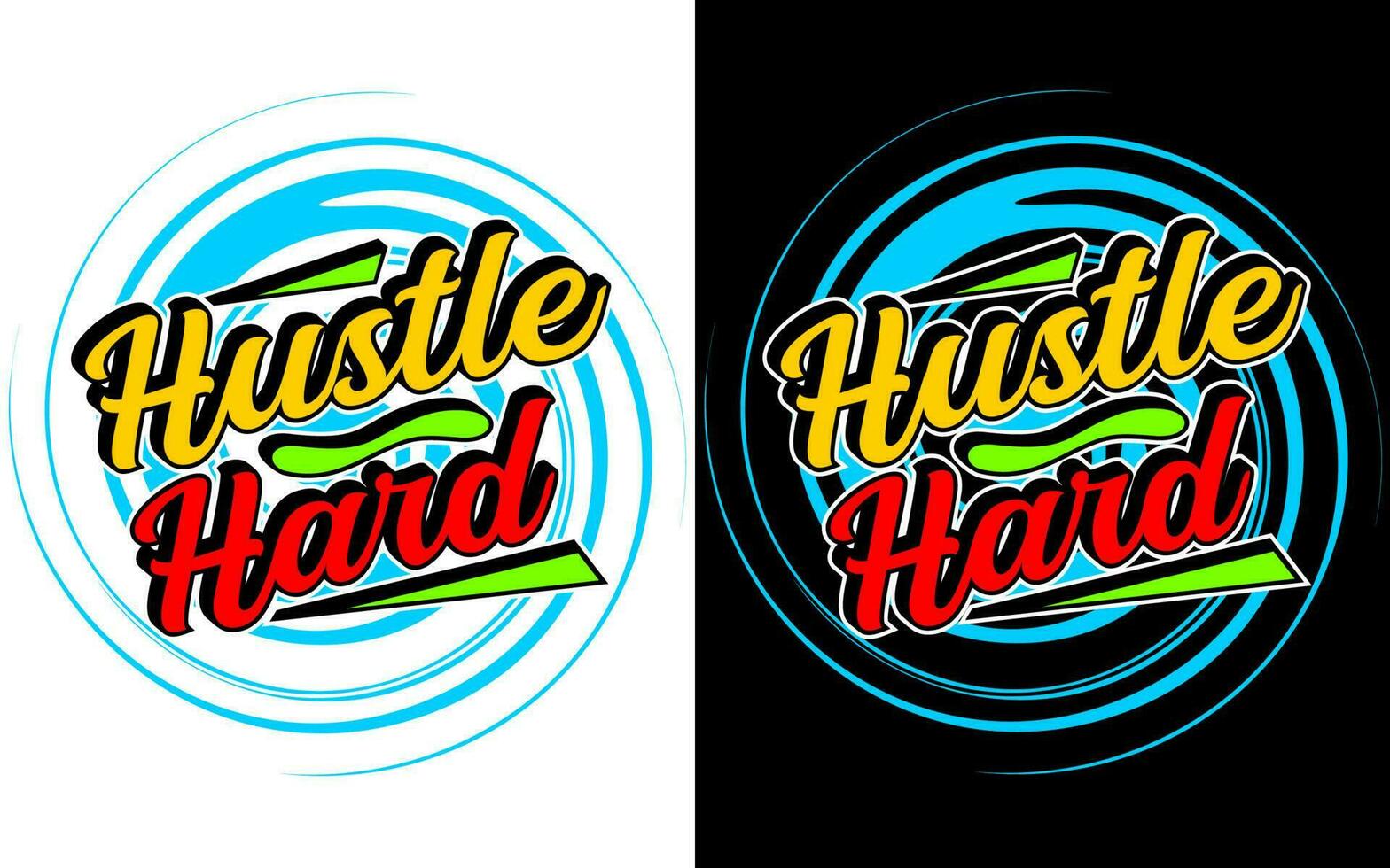 Hustle hard motivational typography design, for t-shirt, posters, labels, etc. vector