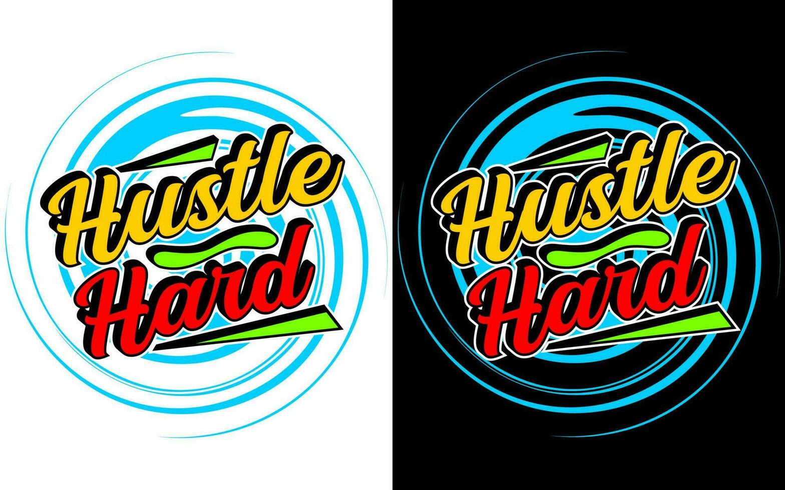 Hustle hard motivational typography design, for t-shirt, posters, labels, etc. vector