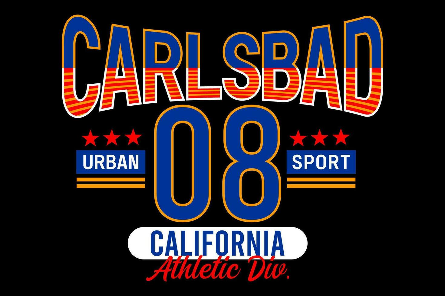 carlsbad California Clásico colega, para impresión en t camisas etc. vector