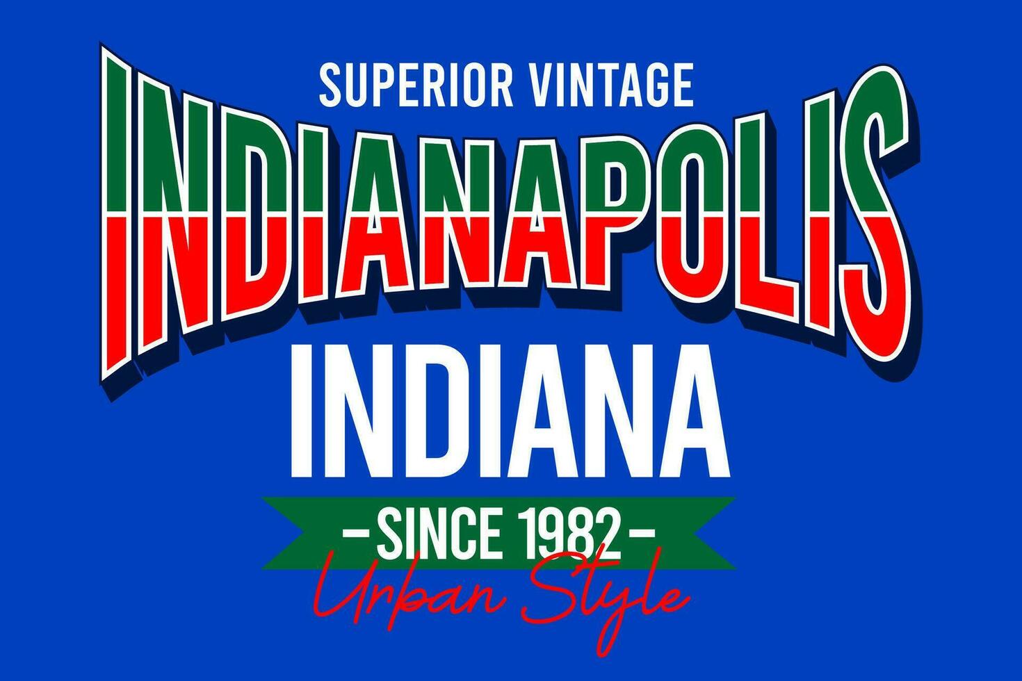 Indianapolis Indiana vintage college, for print on t shirts etc. vector