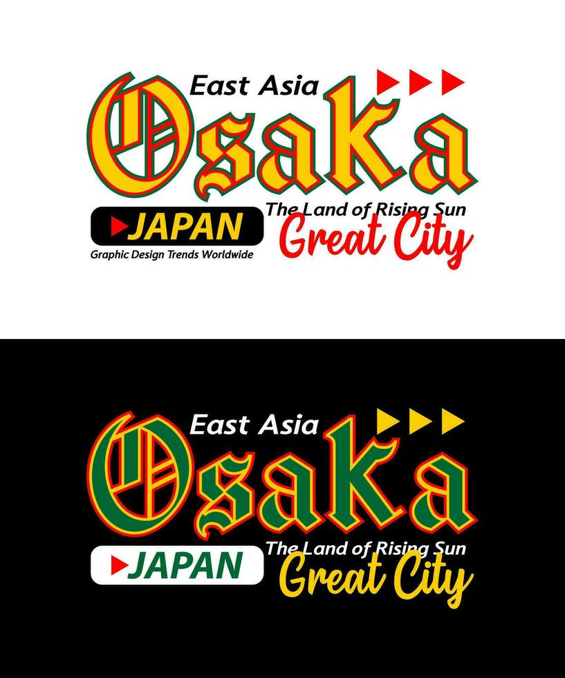 Osaka urbano estilo tipo de letra Clásico colega, para impresión en t camisas etc. vector