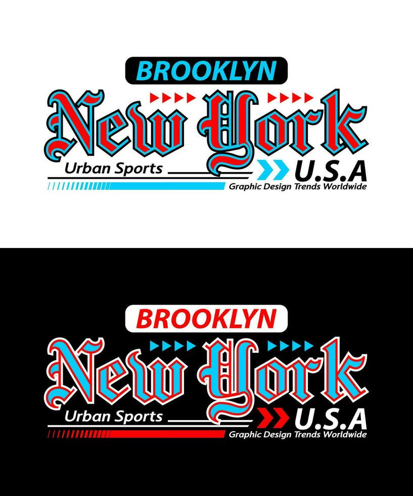 New York urban style typeface vintage college, for print on t shirts etc. vector