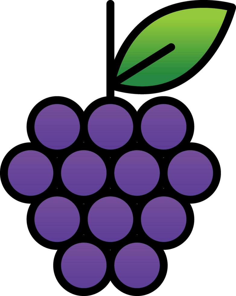 Grapes Vector Icon Design