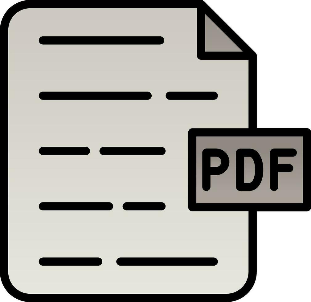 PDF Document Vector Icon Design