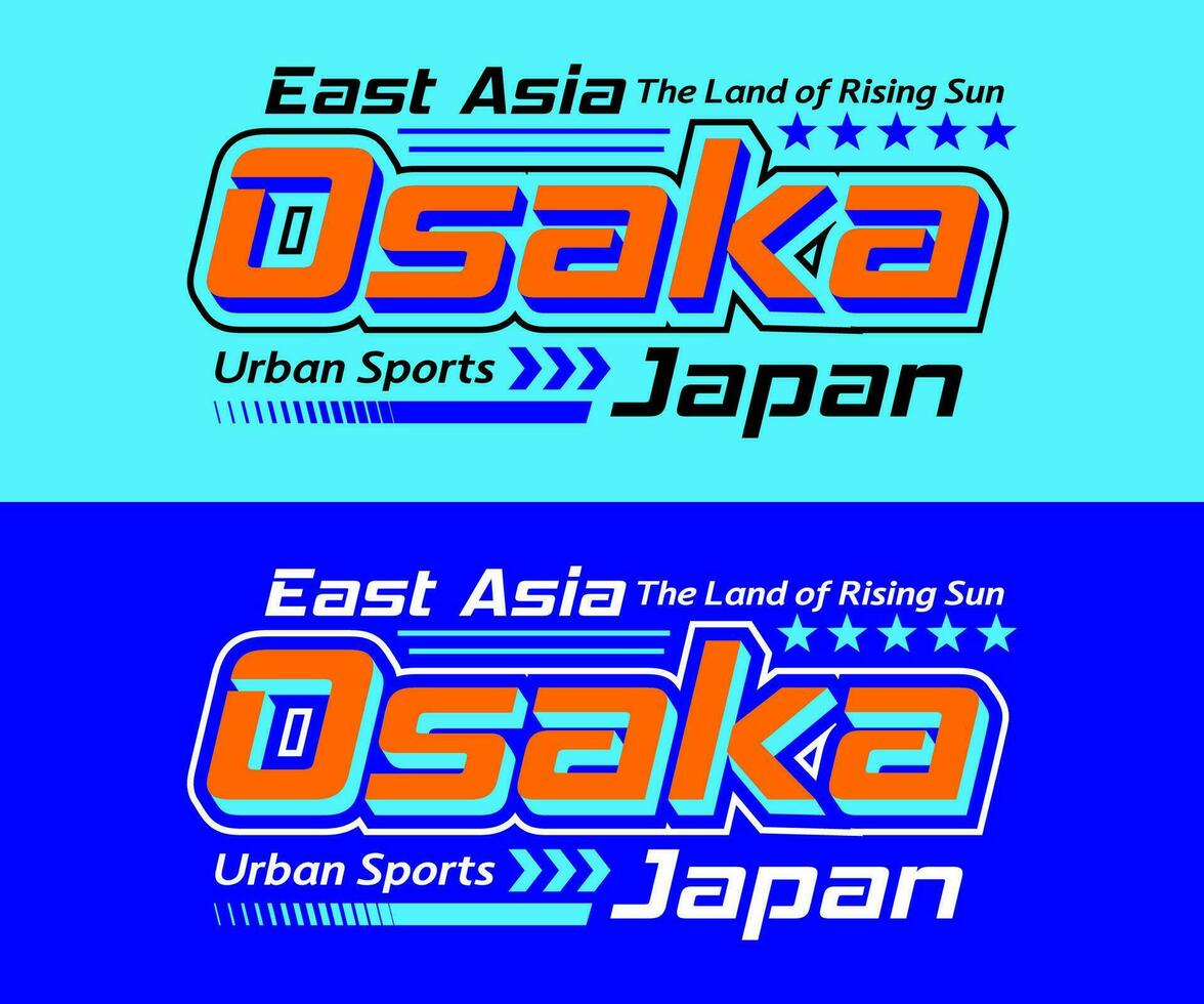 Osaka city racing typeface, for print on t shirts etc. vector