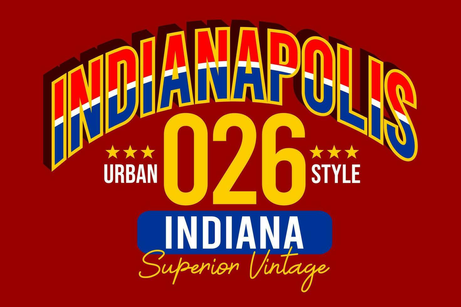 Indianapolis Indiana vintage college, for print on t shirts etc. vector