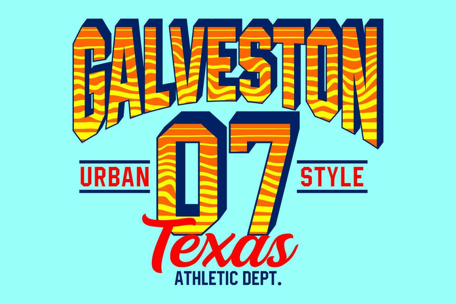 Galveston Texas vintage college, for t-shirt, posters, labels, etc. vector