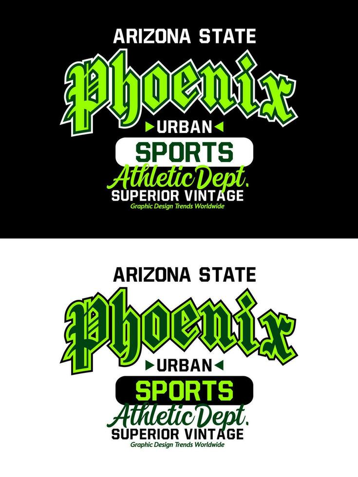 Phoenix vintage college varsity design, for print on t shirts etc. vector