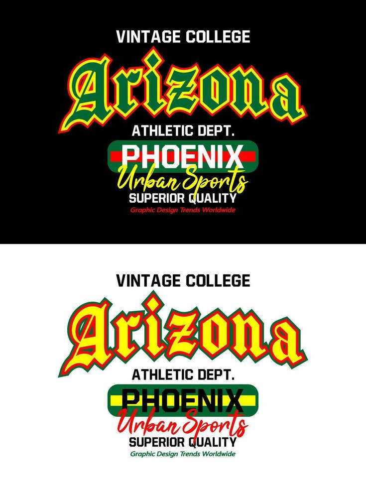 Arizona vintage college varsity design, for print on t shirts etc. vector