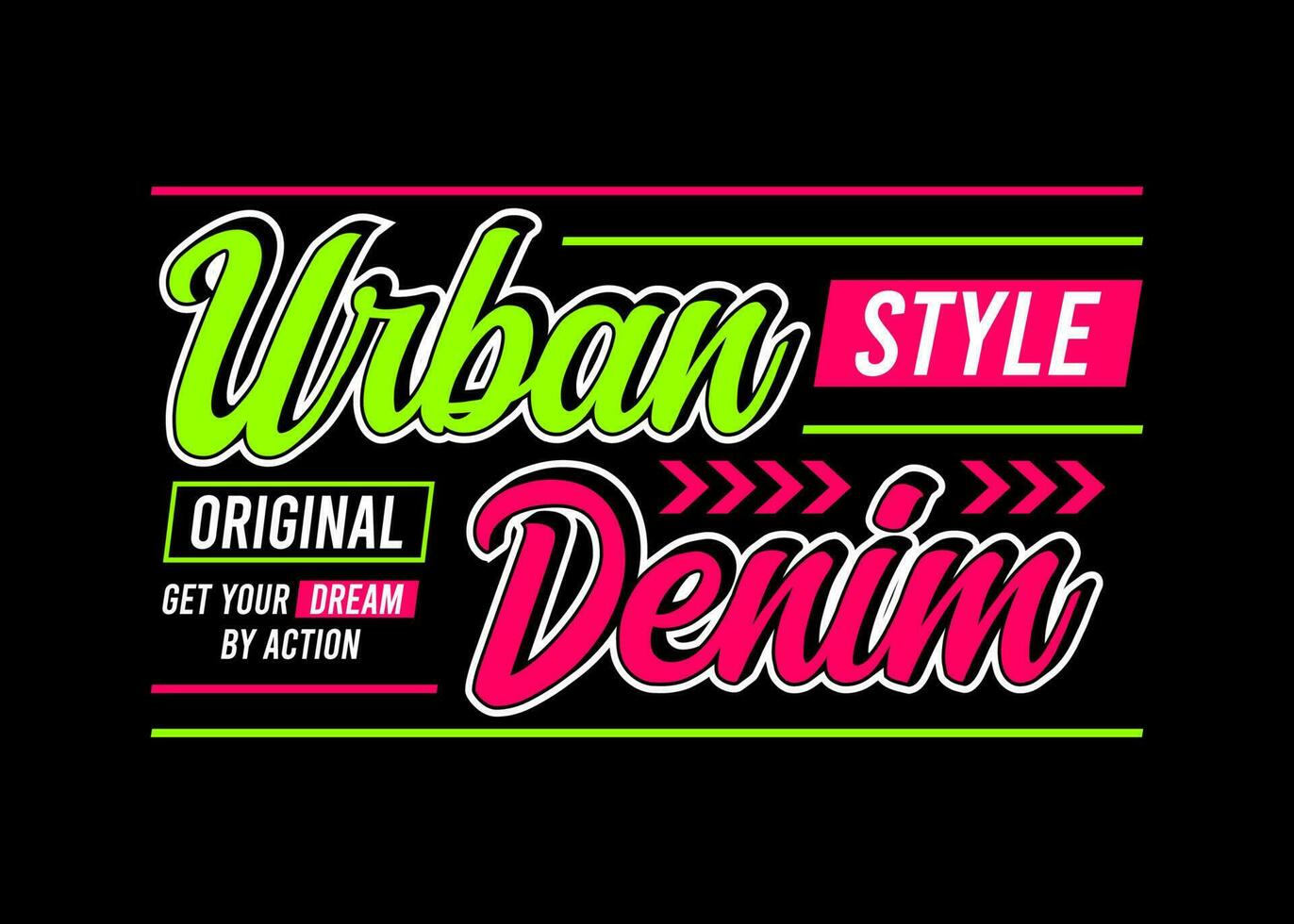 021 Urban Denim typography design, for t-shirt, posters, labels, etc. vector